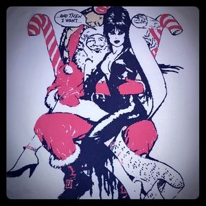 Local boogeyman size M Elvira & Santa tshirt